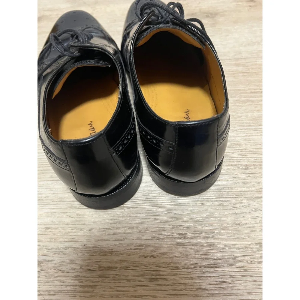 Cole Haan Mens Black‎ Patent Leather Wingtip Oxford Dress Shoes C07608 Size 13 M